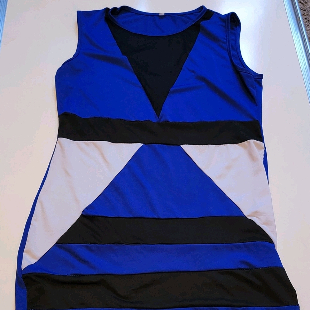 Deep-V Mesh Front Dress